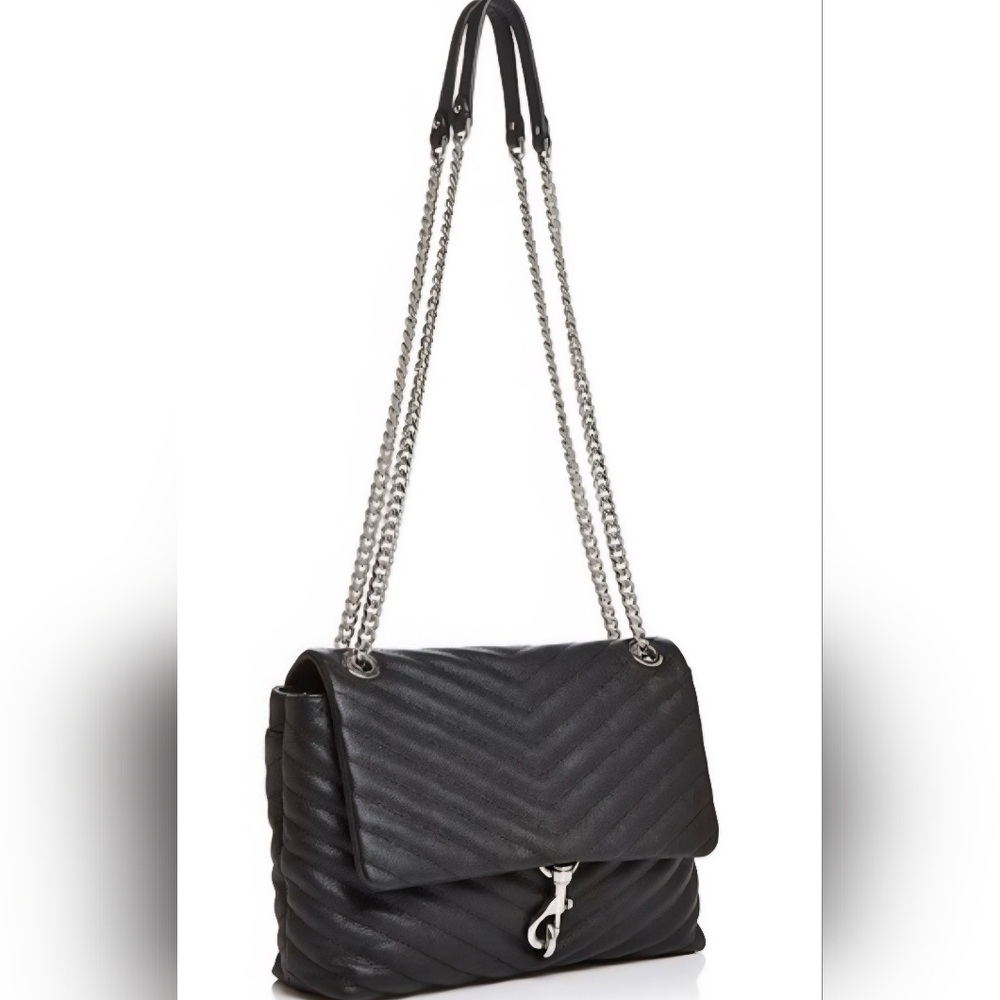 Rebecca Minkoff Black Chevron Shoulder Bag